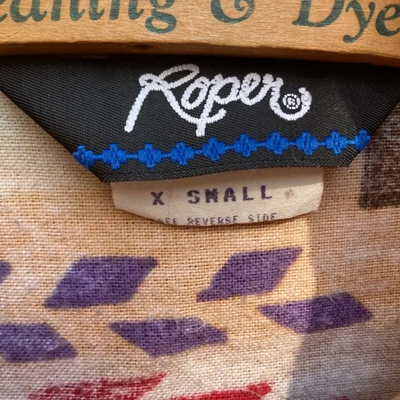 Vintage Roper Southwestern print flannel shirt - Picture 5 of 11